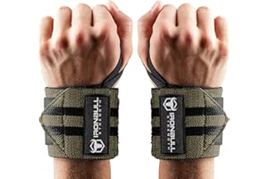 IRON BULL STRENGTH Wrist Wraps (18" Premium Quality) for Powerlifting, Bodybuilding, Weight Lifting - Wrist Support Braces for Weight Strength Training