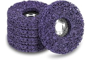 MKITNVY Disco abrasivo CSD da 125 mm, set di 5 dischi neri per la pulizia, disco abrasivo, disco in nylon per la pulizia della striscia, per rimuovere colore, ruggine