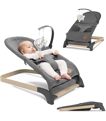 Barrière De Lit Enfant Asalvo Asalvo PARADISE Transat Lavable 2 En 1 Avec Fonction Balançoire Et Bascule, 0-1 An, Max 9 Kg, Léger Et Compact, Bascule Naturelle, Harnais 3 Points, Inclinable Et