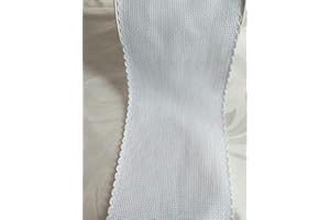 NASTRIFICIO ROSSI SAS NASTRIFICIO ROSSI Tela Aida ORTENSIA Punto Croce BIANCO ROTOLO 10 m (103 mm)