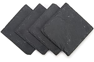 Slate drink Coasters – Set di 4 – 10,2 x 10,2 cm by Trademark Innovations