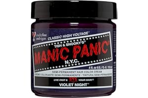 Manic Panic Violet Night Classic Creme, Vegan, Cruelty Free, Purple Semi Permanent Hair Dye 118ml