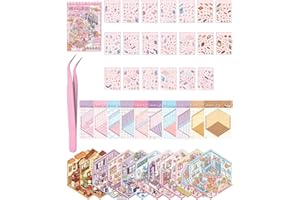 HUVZOR Ensemble de 10 pièces Stickers Scene Autocollant 3D de Scène, Sticker Scene Miniature avec 1 Pincette, House Aménagement paysager Miniature Autocollants pour Adultes, Enfants