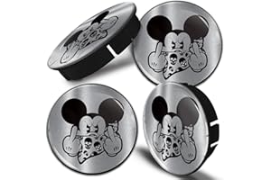 Biomar Labs® 4 x 60mm / 55mm Universal Silikon Nabenkappen Kappen Maus Mittelfinger Felgendeckel Radkappen Radnabendeckel Nabendeckel Auto Tuning C 95