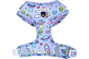 My Pug - Arnés Ajustable para Perro | Arnés Acolchado Perros | Agarre Pecho | Arnés Perro Mediano | Arnés Perro Pequeño | Arnés Perro Grande | Arnés Cachorro (Alien Exist, M)