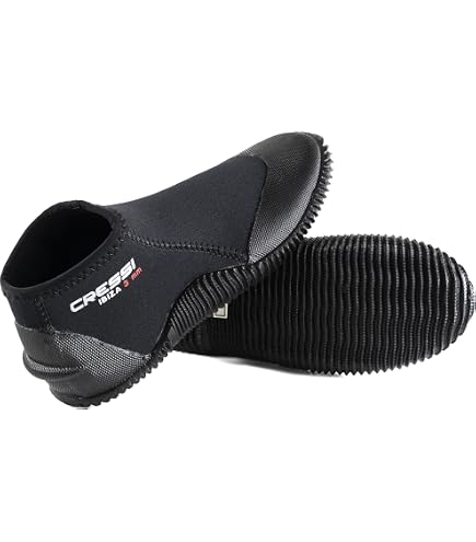 Cressi Malmo Rock Boots 3mm Néoprène - Chaussons Plongée Unisexe Semelle Rigide Total Grip Pour Plage, Récifs, Eau Sport