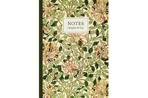 May Morris Honeysuckle Pattern Notebook: A5 Lined Notebook
