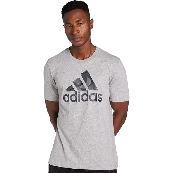 adidas Men's M E AOP T T-Shirt, Grpumg/White, S : Amazon.ae: Fashion