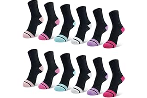 Libella 12 Paires Chaussettes pour enfants garçons filles Chaussettes de sport Chaussettes d'hiver de football coton macarons à la mode 2889VA