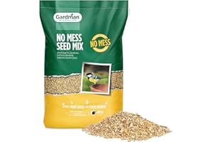 OCTROT Wild Bird Food Mixed Seeds - 14.75kg Gardman No Mess Seed Mix for Bird Feed. Bird Seeds for Small Garden Birds with Topline Card for Bird Feeders Hanging Station, Bird Table or Ground Feeder