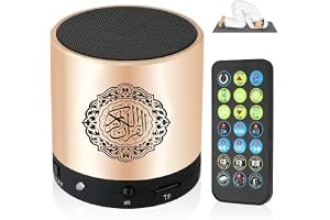 Siruiku Remote Control Speaker Portable Quran Speaker MP3 Player 8GB TF FM Quran Koran Translator USB Rechargeable Speaker, Secure Digital, Micro SD