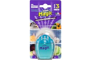Mister Magic Fridge Odour Absorber, Natural Odourless Gel with Bicarbonate and Sea Salt, Eliminates Bad Food Odors, Lasts Up to 3 Months, Kitchen Accessories (Pack of 1)