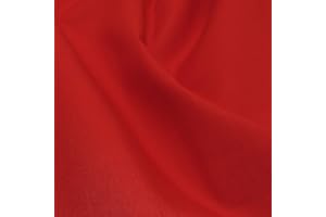 UK FABRICS ONLINE Red (Pre-Cut) Poly-Cotton Fabric by The Metre Material for Sewing Patchwork Quilting Embroidery Dressmaking 112cm Width (1 Metre)