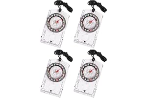 RLXMARTD Kompass im Freien mit justierbarer Deklination, Lupe, Lineal, Skala. Multifunktionaler Orienteering Wasserdichter Kompass für Kartenlesen, Navigation, Wandern