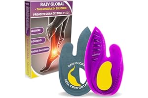 RAIV GLOBAL Talloniera in Silicone per Fascite Plantare - Talloniera per Spina Calcaneare - Talloniere in Silicone per Tallonite - Plantare per Tallonite - Fascite Plantare Donna e Uomo (Talla M (39-43))