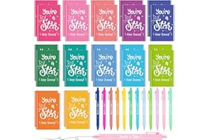 CLABBY 24 Set End of Term Gifts for Students from Teachers Bulk You're a Star Keep Shining Inspirational Notebooks with Colorful Pens Gifts for Class Rewards End of Year School Leavers