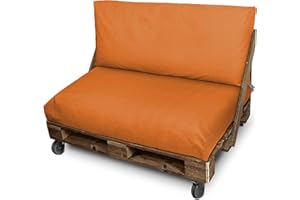 Happers Coussin Palette Extérieur 120x80 Assise Naylim Imperméable Orange Mate