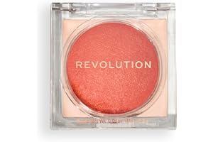 REVOLUTION BEAUTY LONDON Revolution, Beam Bright Blush, Blush Poudre Facile à Estomper & Modulable, Effet Lumière pour Joues Radieuses, Végan & Sans Cruauté, Orange Crush