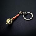 Generic Heavy Metal Jai Shree Ram Hanuman Ji Gada Keychain | Small Hanuman Ji Metal Keychain