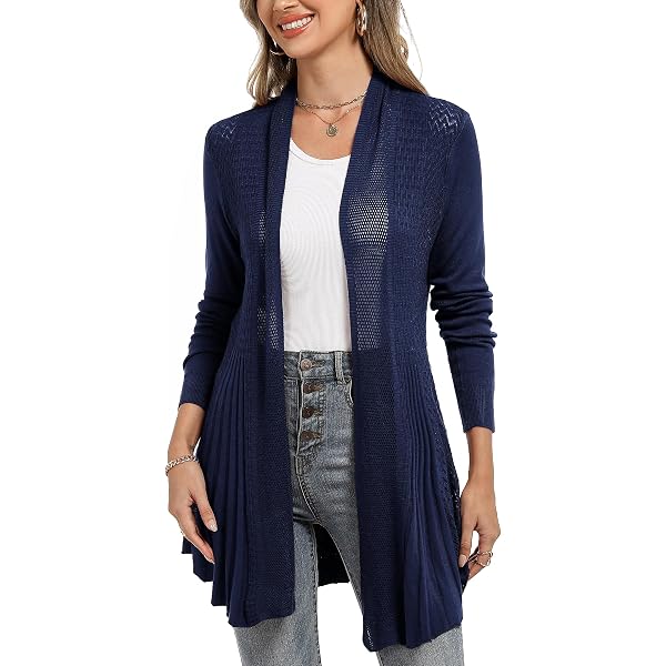 Cardigan Manches Longues Fille - Rashguard Léger, Uni, Avec Poches, Pour école, Sortie, Tenue Décontractée