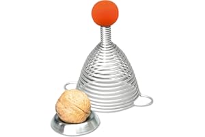 TAKE2-DESIGN Take2 Edelstahl Nussknacker NAOMI mit Orange Gummikugel