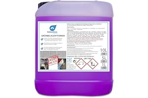‎KAISERREIN PROFESSIONAL KaiserRein Profi Grünbelagentferner 5L Kanister - Hochergiebiges Konzentrat für bis zu 750 m² - Beseitigt effektiv Grünbeläge, Moos, Algen auf Terrassen, Fassaden, Beton, Stein