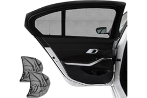 ALLY-MAGIC Car Side Window Sun Shade UV Protection Car Sun Shade Blocking Universal Car Mosquito Net for Baby Kids Adults Pets Y2-CCZYW (Black-Rear)