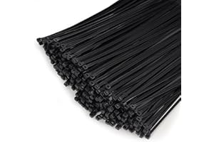JOKISA 1000 Pièces Collier de Serrage 300 x 3,6 mm, Serflex Noir Resistant à La Traction De 20kg, Professionnelles Attache Câble Durable Résistant au UV Bien Fait Pour Gérer les Câbles, Jardinage, Atelier