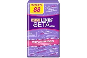 Lines Seta Assorbenti Ultra Giorno con Ali, PACCO SCORTA, Confezione da 88 Pezzi
