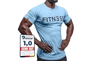 Fitness Method, Sport T-Shirt Herren, Slim-Fit Shirt bequem & hochwertig Männer, Rundhals & Tailliert, Training & Freizeit, Gym & Casual Workout Mann, 95% Baumwolle, 5% Elastan