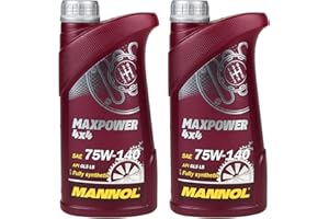 DIEDERICHS QR-Parts Set 85447381 MN8102-1 2x1 Liter Original MANNOL Getriebeöl Maxpower 4x4 75W-140 API GL 5 LS Gear Oil