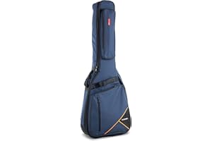 GEWA Guitar Gig Bag Premium 20mm per chitarra acustica blu (resistente agli strappi e idrorepellente, Neck Protection System, cinghie da zaino di lusso, ampio scomparto per gli accessori) 213201
