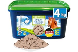 EGGERSMANN MEIN PFERDEFUTTER Eggers Mann Mineral Bricks ail pour Cheval, minéral Complément pour Moyen, minéral Bricks avec ail Contre Les Insectes, Lot de 1 (1 x 4 kg)