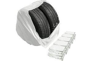 Stix Automotive Equipment Bolsas para neumáticos - 200 Unidades - 100x100cm - Bolsas de LDPE - Blanco