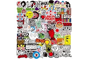 DIWSO Rock and Roll 100 Pezzi Adesivi Cool Impermeabile Adatto per PC Laptop Telefono Cellulare Bottiglia Valigia Tazza Chitarra iPad Macbook Skateboard Frigo Idee Regalo