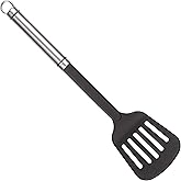 Tala Nylon Slotted Turner with Stainless Steel Handle, Ideal for use with Non-Stick Kitchenware Non-Scratch, Dishwasher Safe,
