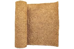 SUNYAY Coconut Mat 100% Organic 40 x 200 cm, Coco Liner Mulch for Plants, Weed Control Fabric Mat, Coconut Rug for Animals, Brown
