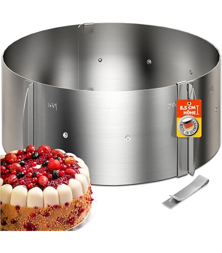 Verstellbarer Tortenring Aus Edelstahl – Rund & Eckig Für Kuchen, Pizza & Desserts