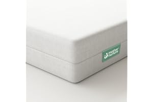 Mother Nurture Kidtech - Colchón para Cuna de Viaje, poliéster, Blanco, 140 x 70 x 7,5 cm, Fibra ecológica