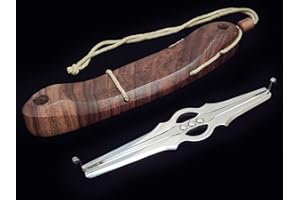 SHAMANICSHOP Glazyrin Harpe Juive Aviator / (dans un étui en noyer) Clé de harpe à double mâchoire : 2 notes – C/A Harpe professionnelle (Jaw Dan Moi Maultrommel)