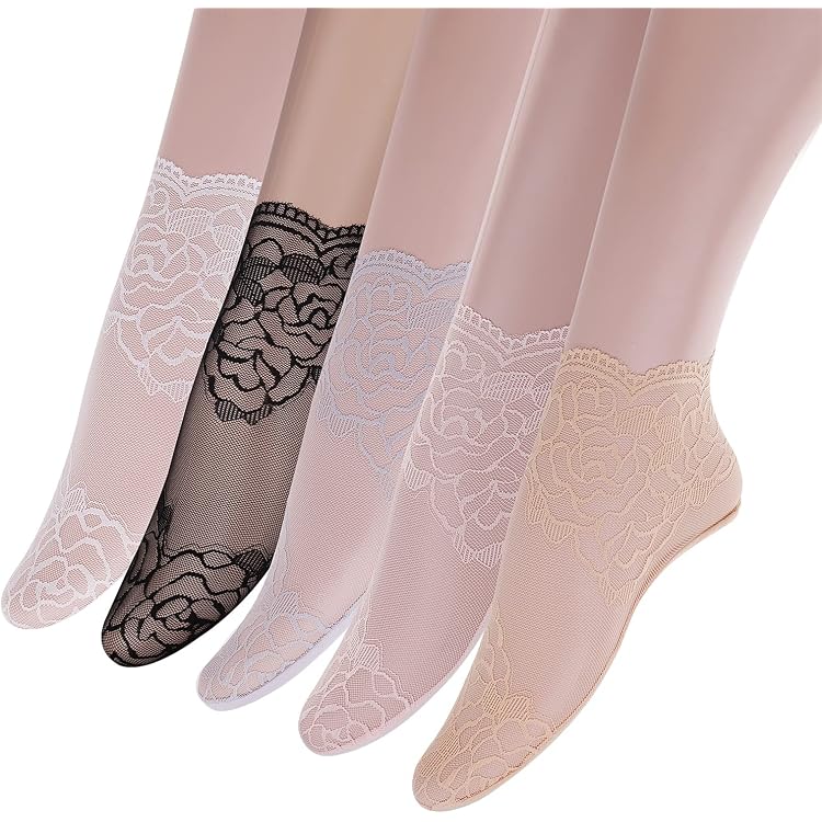 Chaussettes à Volants Pour Femmes – Lot De 6 Paires (blanc, Noir, Beige), Taille 34-38