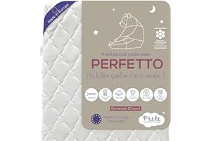 P'tit Lit - Materasso bambino Perfetto - 60x120 cm - 2 lati : Ultra traspirante l'estate/caldo e avvolgente l'inverno - Antiacaro - Sfoderabile - OekoTex® - Fabbricazione europea