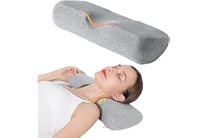 RESTCLOUD Halswirbel-Nackenkissen zum Schlafen, Memory-Schaum-Kissen, Nackenrolle für steife Nackenschmerzlinderung, Nackenstützkissen, Halswirbelkissen zur Schmerzlinderung, Schlafbettkissen