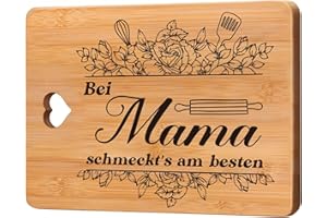 Apjielop Mama Geschenk, Muttertagsgeschenke für Mama - Bambus Schneidebrett, Geschenke für Mama zum Geburtstag, Geschenk für Mama von Tochter Sohn, Geburtstagsgeschenk für Mama (28 X 21.5 Cm)