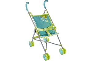 HABA Puppenbuggy Sommerwiese – Faltbarer Puppenwagen mit gepolsterten Griffen und waschbarem Bezug – Für Puppen und Stofftiere bis 45 cm – Puppenzubehör für Kinder ab 3 Jahren – 1306208001