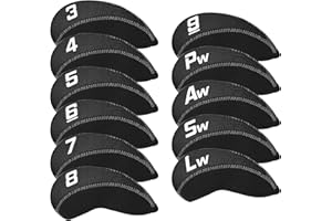 Craftsman Golf Juego de 11 Fundas de Neopreno para Cabeza de Hierro con número Grande para Todas Las Marcas Callaway, Ping, Taylormade, Cobra, etc.