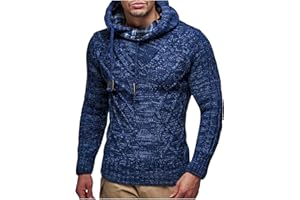 Leif Nelson Pull en Tricot pour Homme avec Capuche/Pull d'hiver de qualité supérieure dans Une Coupe Droite, idéal pour Les Looks décontractés et Professionnels, Disponible dans de Nombreuses Tailles