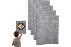 VEOIRXU 4 stycken Darttavla Väggskydd Självhäftande Filt Väggskydd Darttavla Splicad Filt Darttavla för Vägg 30 x 21 cm