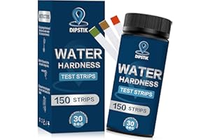DIPSTIK Water Hardness Test Kit-150 Strips Water Quality Testing for Drinking/Well Water, Softener,Hard, Dishwasher,Pool,Spa, 0-425 ppm