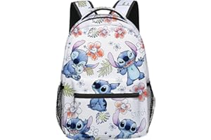 CKCKTZ Sacs à dos à motif dessin animé Stitch pour enfants, sac d’école, sac à dos de voyage, cartable grande capacité, sacs pour livres, pour enfants, filles